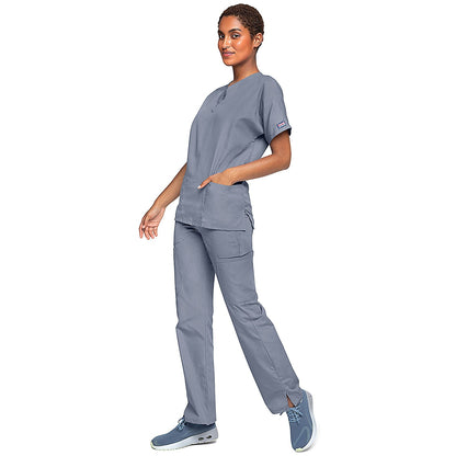Cherokee Unisex Scrub Top, Grey, XS