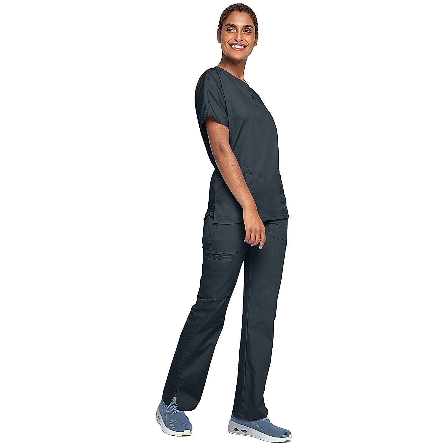 Cherokee Unisex Scrub Top, Pewter, 3XL Easy2Order : WIS25016