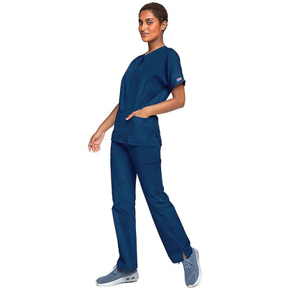 Cherokee Unisex Scrub Top, Navy, 3XL