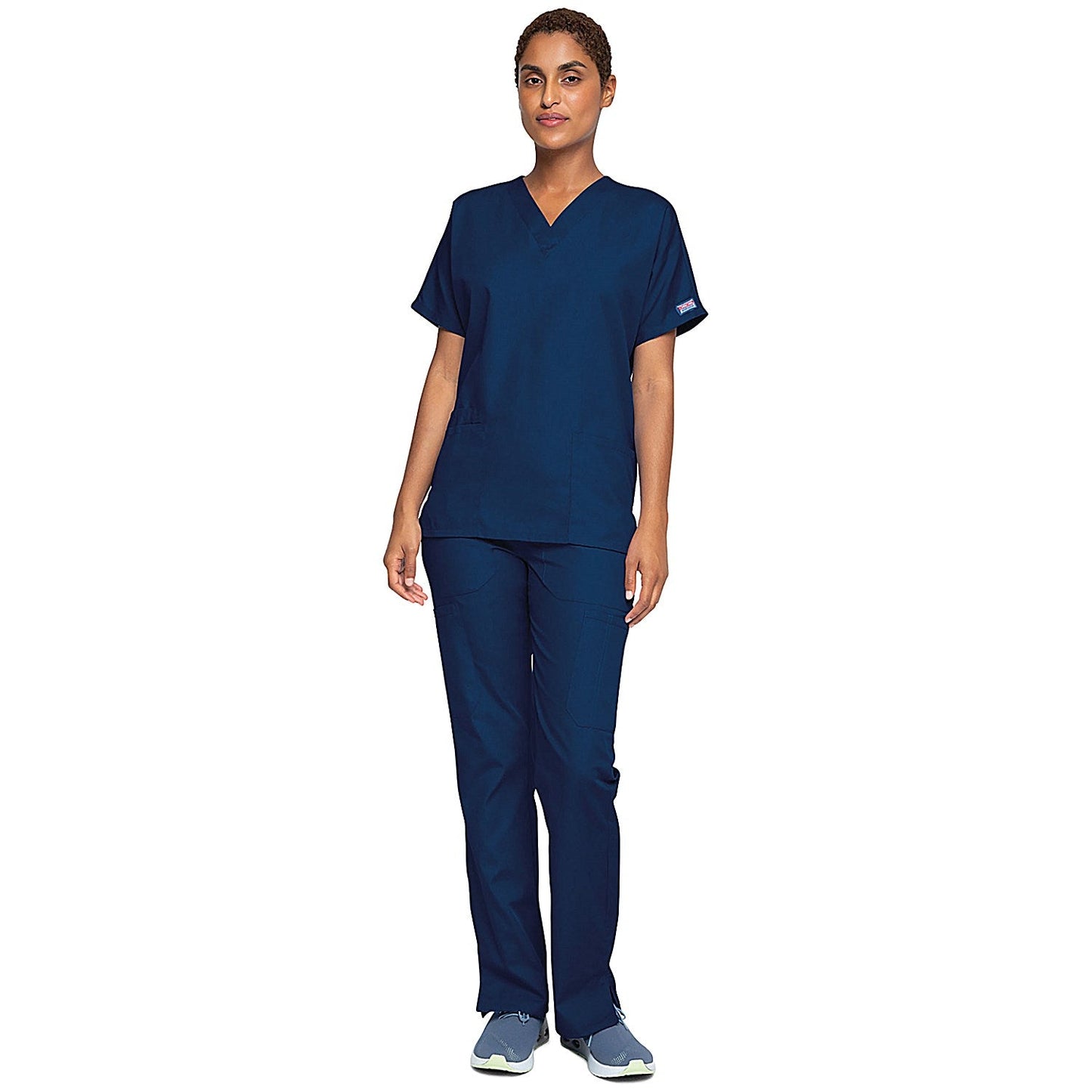 Cherokee Unisex Scrub Top, Navy, XL
