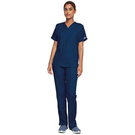 Cherokee Unisex Scrub Top, Navy, XL