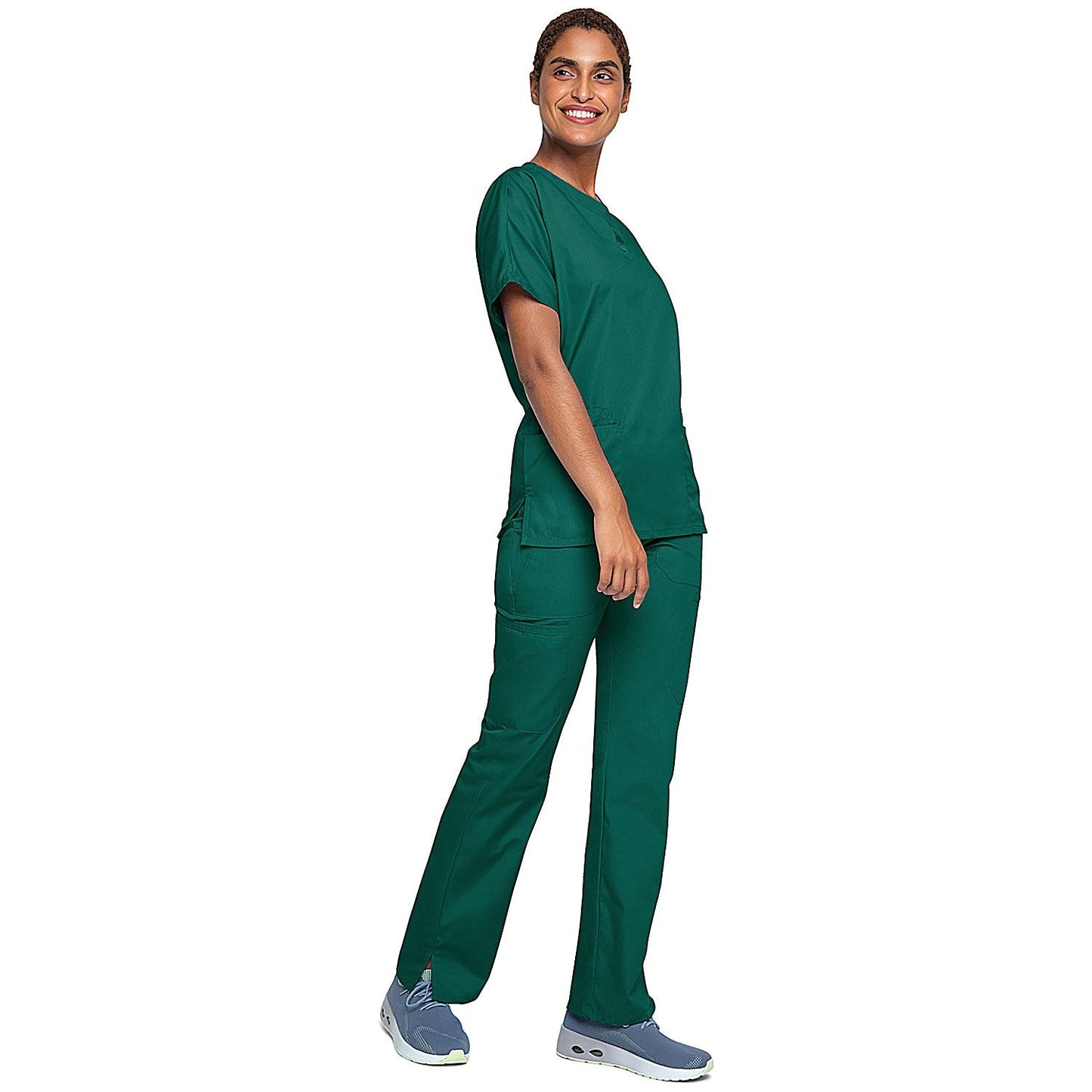 Cherokee Unisex Scrub Top, Hunter Green, 2XL Easy2Order : WIS25039