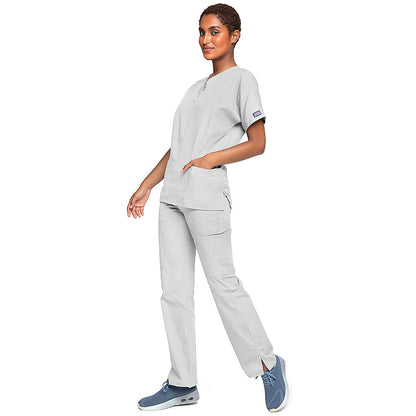 Cherokee 4700 Unisex Scrub Top, White, Large