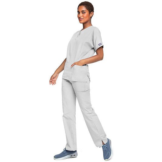 Cherokee 4700 Unisex Scrub Top, White, Large