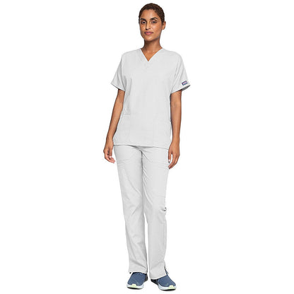 Cherokee 4700 Unisex Scrub Top, White, Large