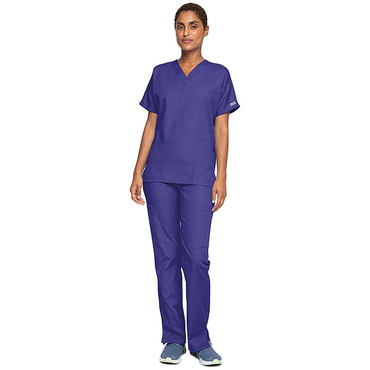 Cherokee Unisex Scrub Top, Grape, 2XL