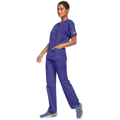 Cherokee Unisex Scrub Top, Grape, 2XL