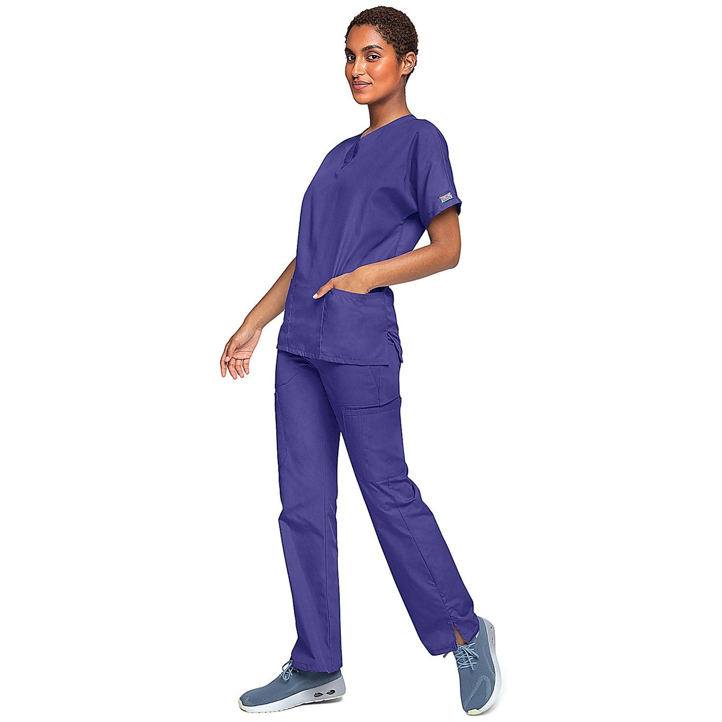 Cherokee Unisex Scrub Top, Grape, 3XL