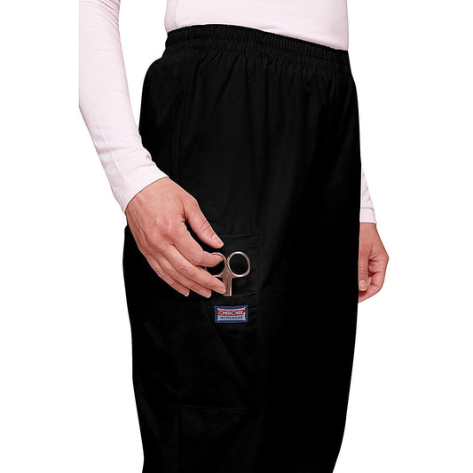 Cherokee CH4200 Elasticated Scrub Trousers, Black, Size 2XS