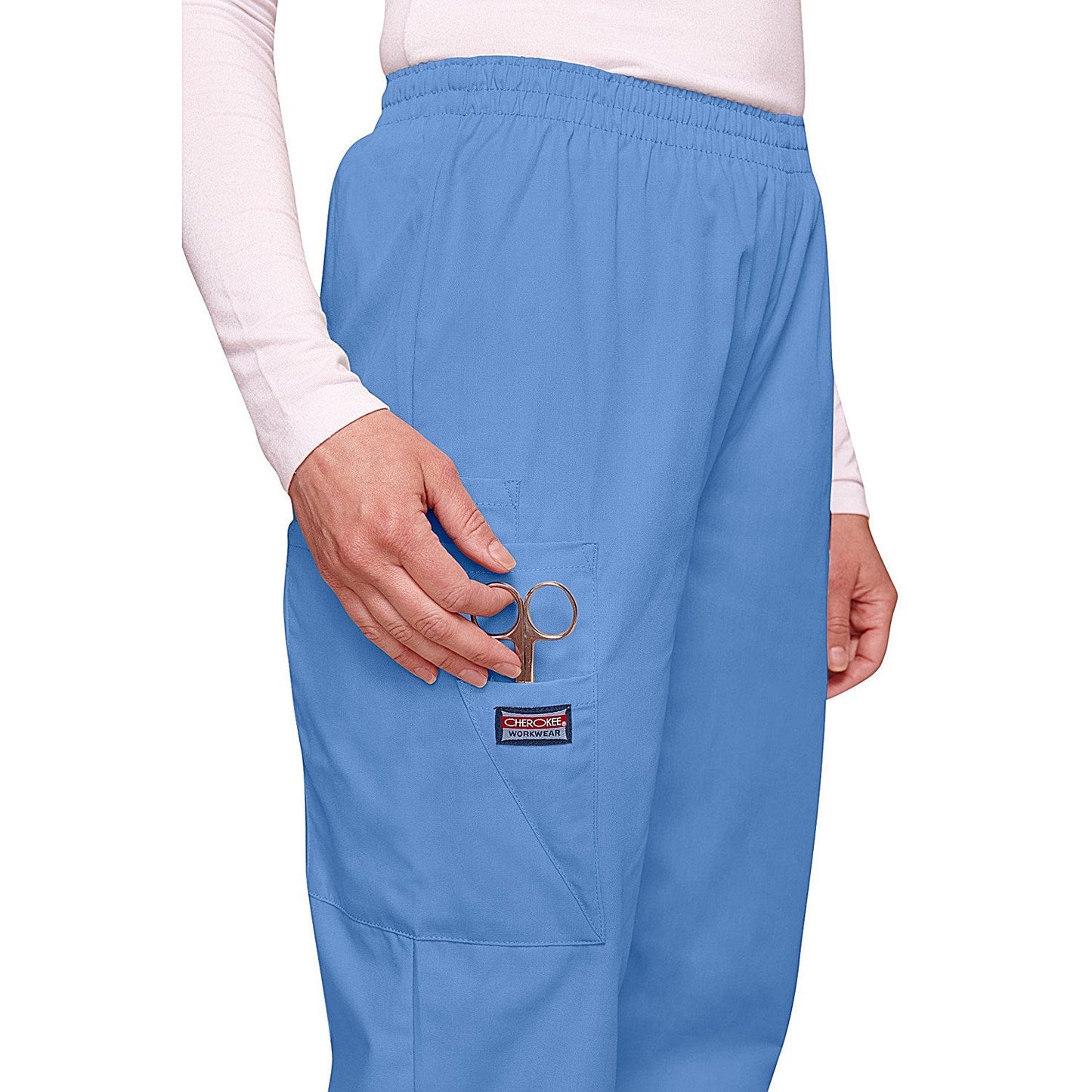 Cherokee CH4200 Elasticated Scrub Trousers, Ceil, Size 3XL