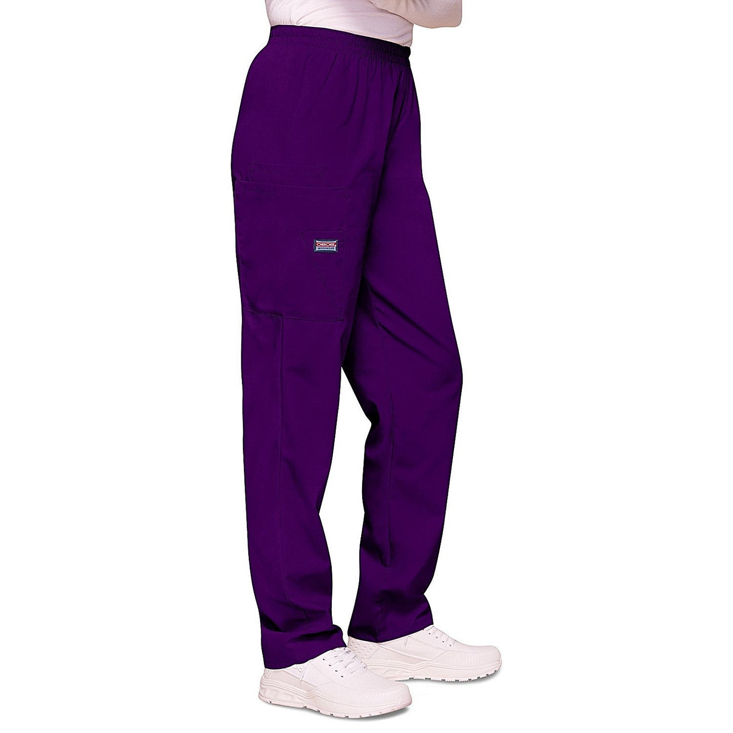 Cherokee CH4200 Elasticated Scrub Trousers, Eggplant, Size XS