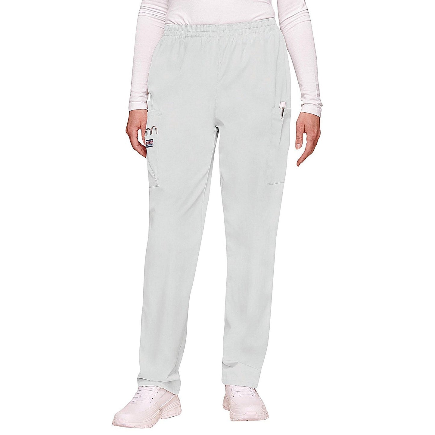 Cherokee CH4200 Elasticated Scrub Trousers, White, Size Large