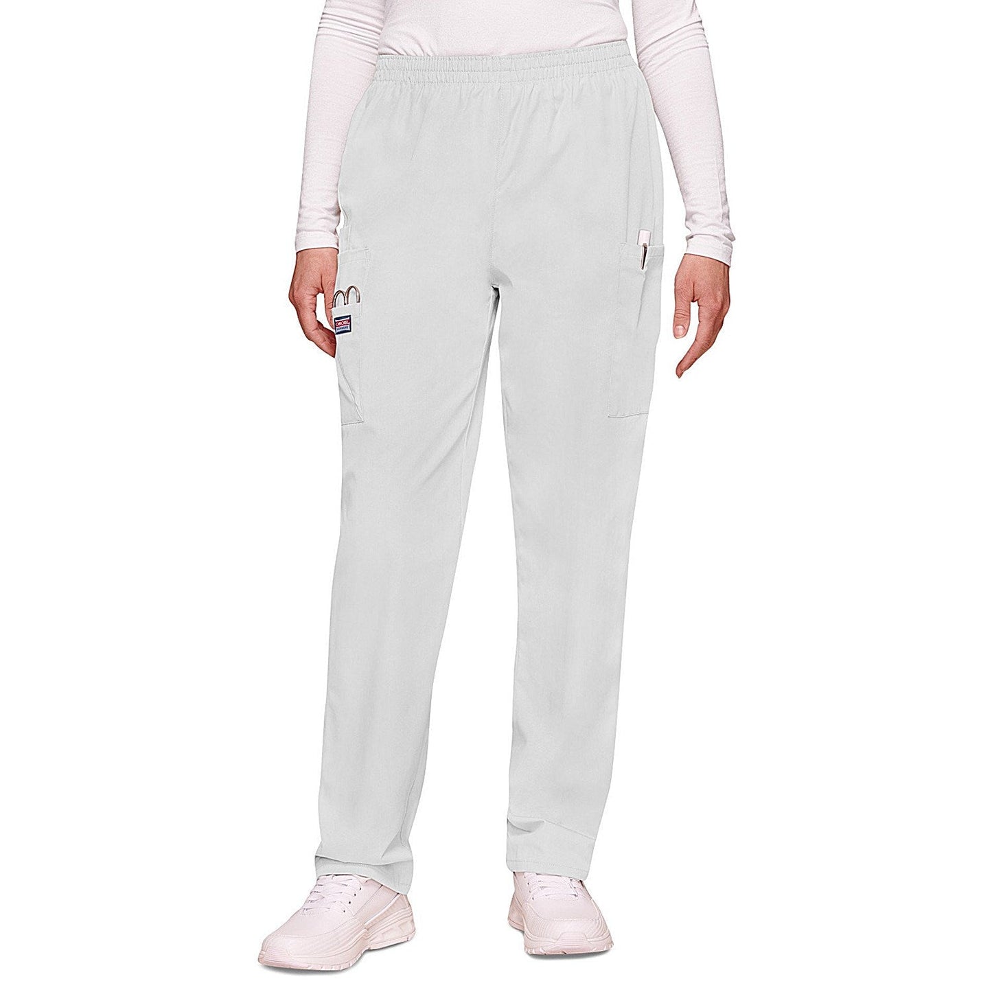Cherokee CH4200 Elasticated Scrub Trousers, White, Size XS