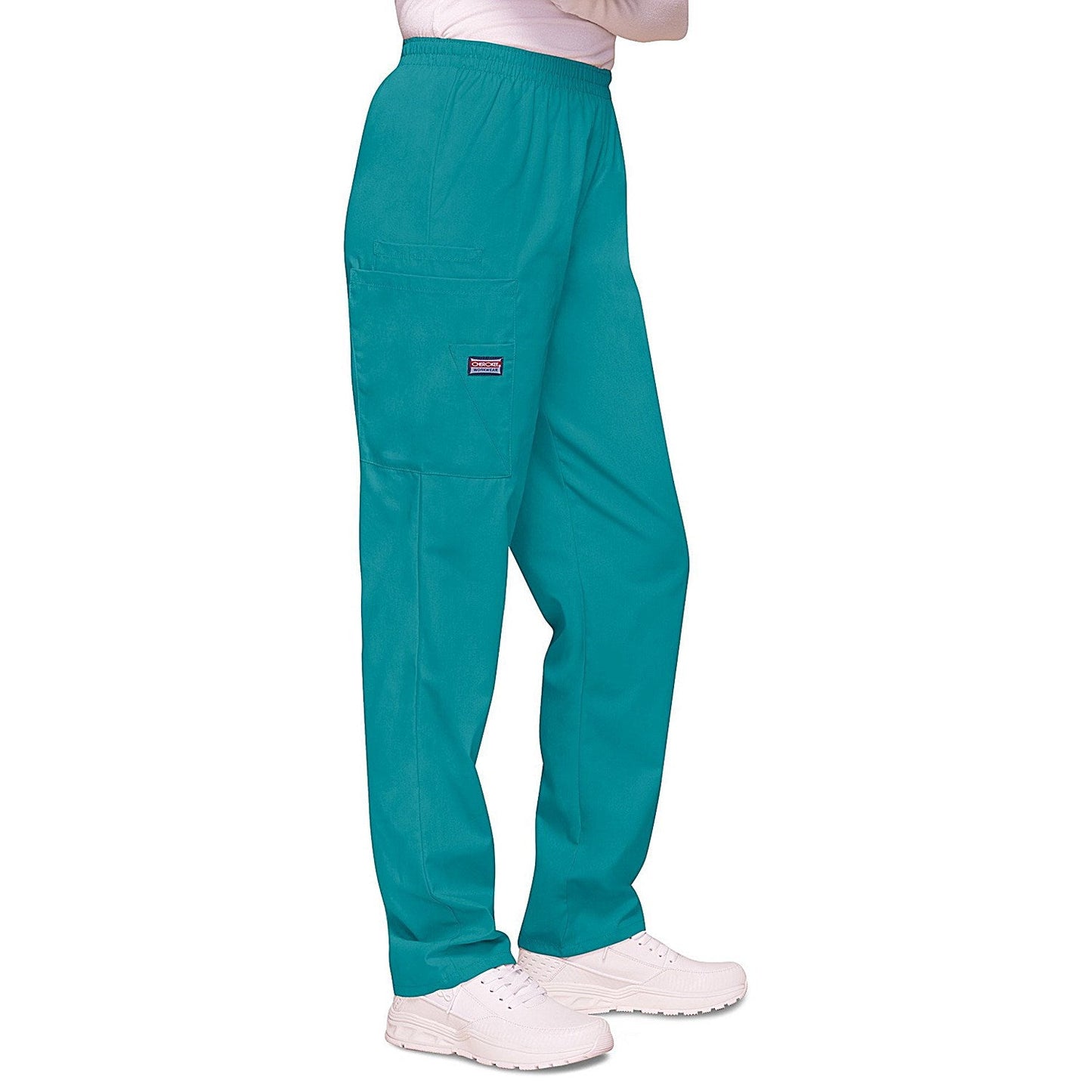 Cherokee CH4200 Elasticated Scrub Trousers, Teal, Size 2XL