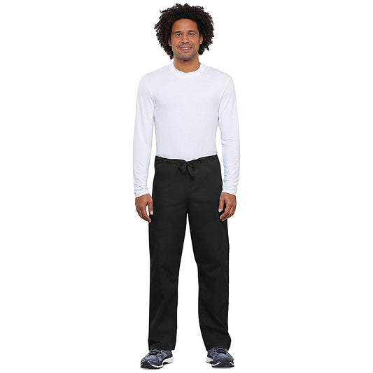 Cherokee Unisex Drawstring Scrub Trousers, Black, XL