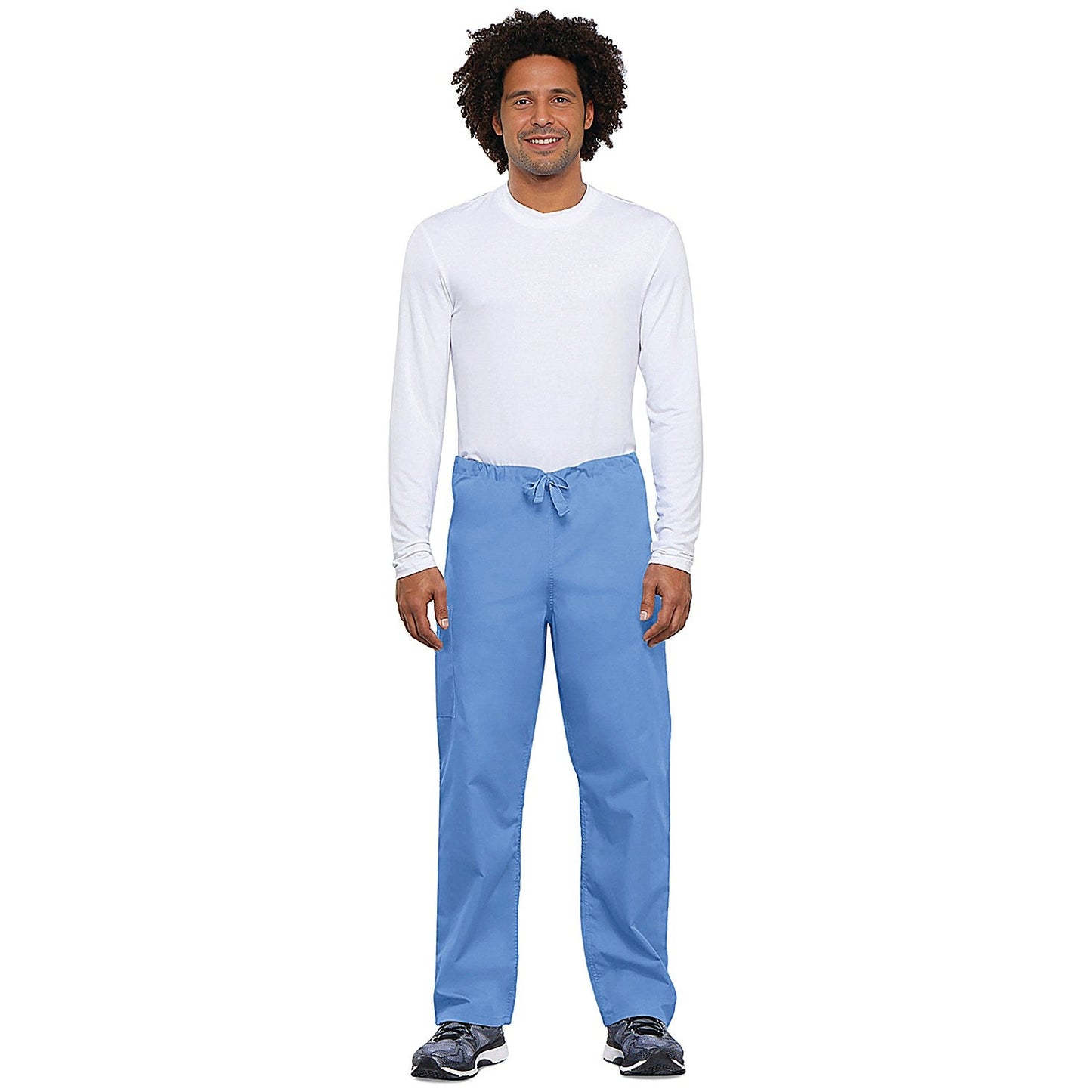 Cherokee Unisex Drawstring Scrub Trousers, Ceil Blue, 3XL