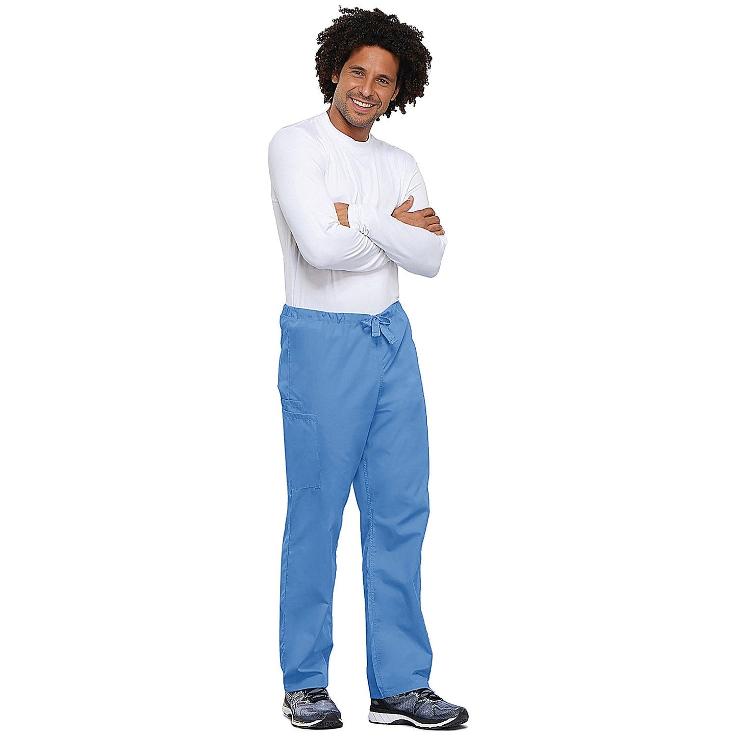 Cherokee Unisex Drawstring Scrub Trousers, Ceil Blue, Medium Easy2Order : WIS25218