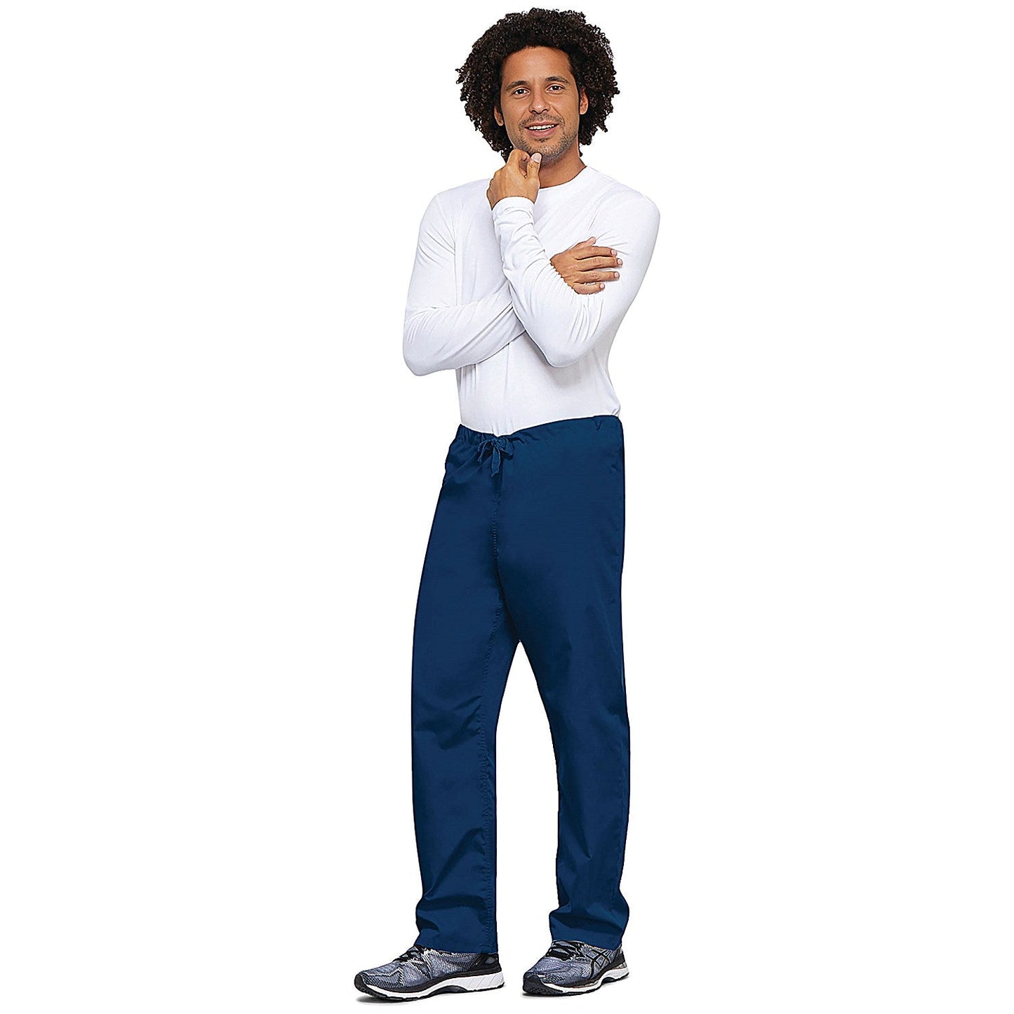 Cherokee Unisex Drawstring Scrub Trousers, Navy, XS