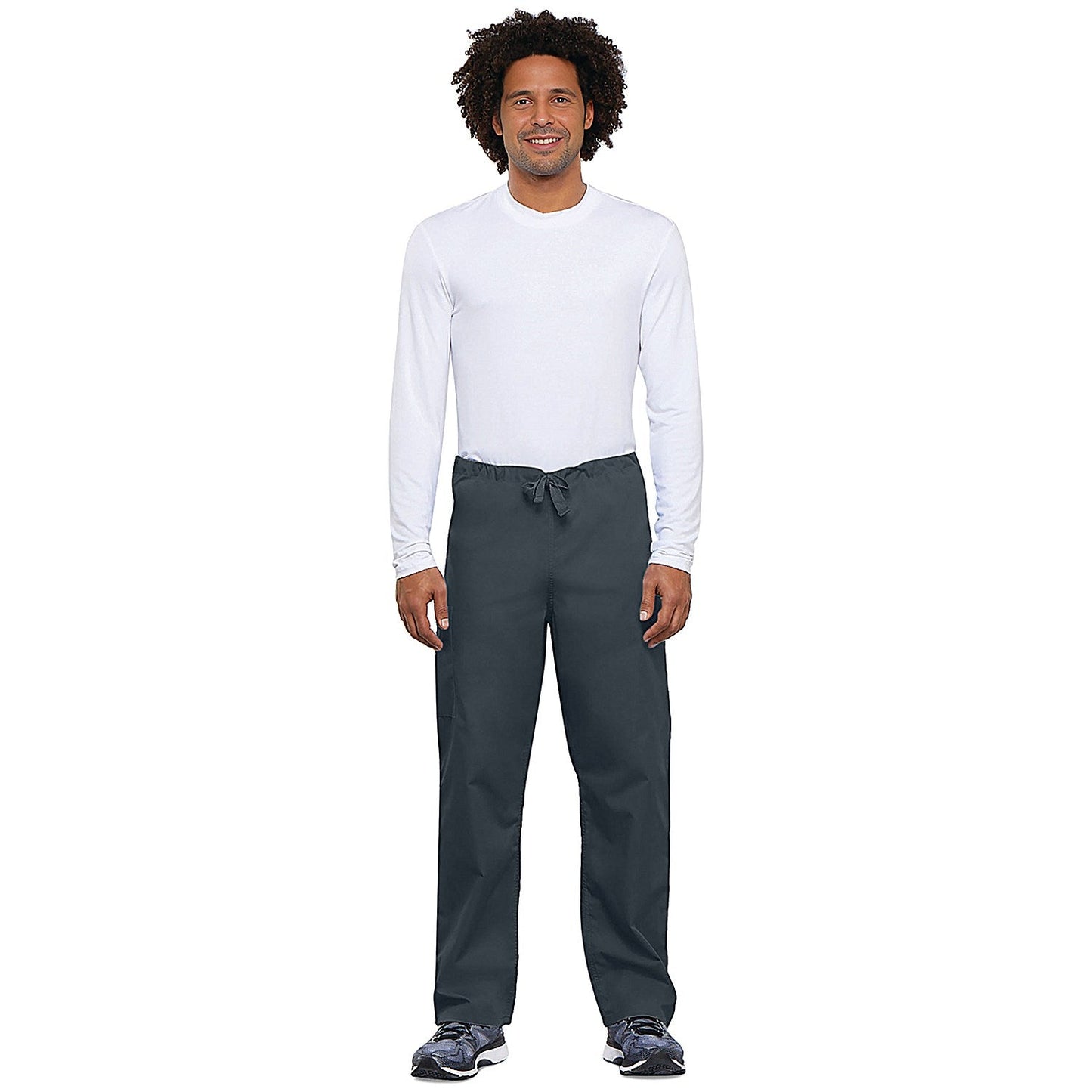 Cherokee Unisex Drawstring Scrub Trousers, Pewter, XS