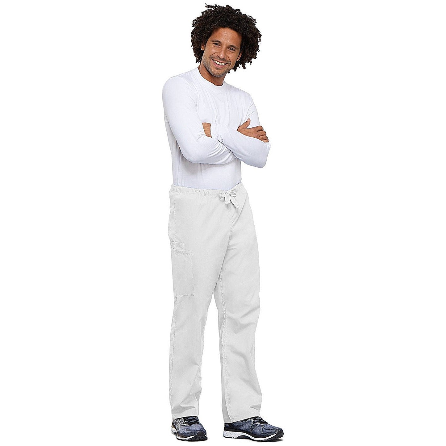 Cherokee 4100 Tall Leg Scrub Trousers, White, 3XL, Regular Leg Easy2Order : WIS25256