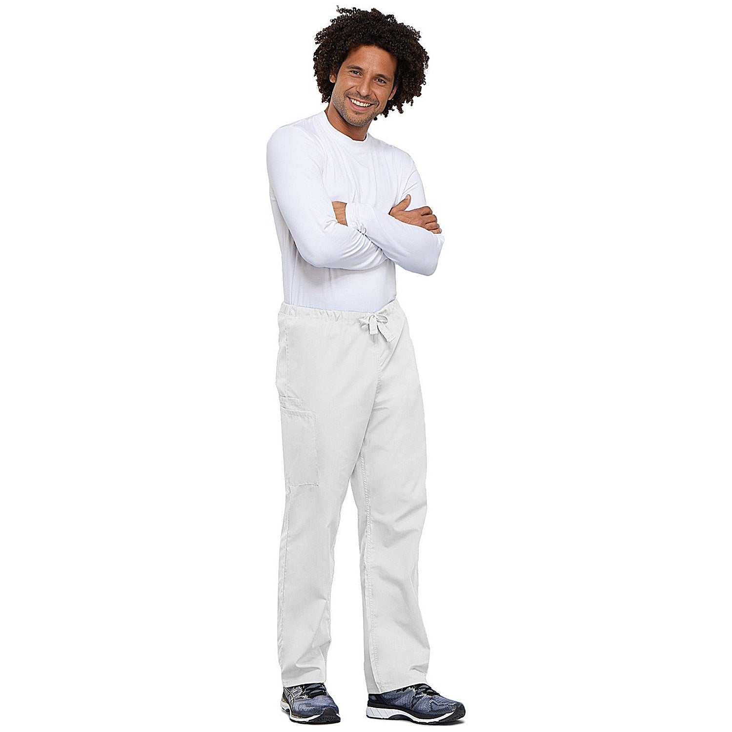 Cherokee 4100 Tall Leg Scrub Trousers, White, 3XL, Regular Leg Easy2Order : WIS25256