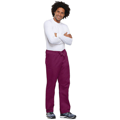 Cherokee Unisex Drawstring Scrub Trousers, Wine, Large