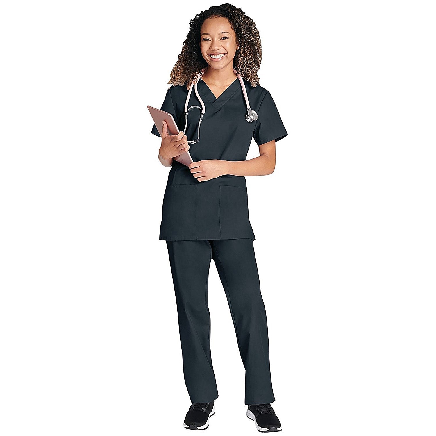 Cherokee WW530C Unisex Scrub Set Top and Trousers, Pewter, Size XL Easy2Order : WIS25324