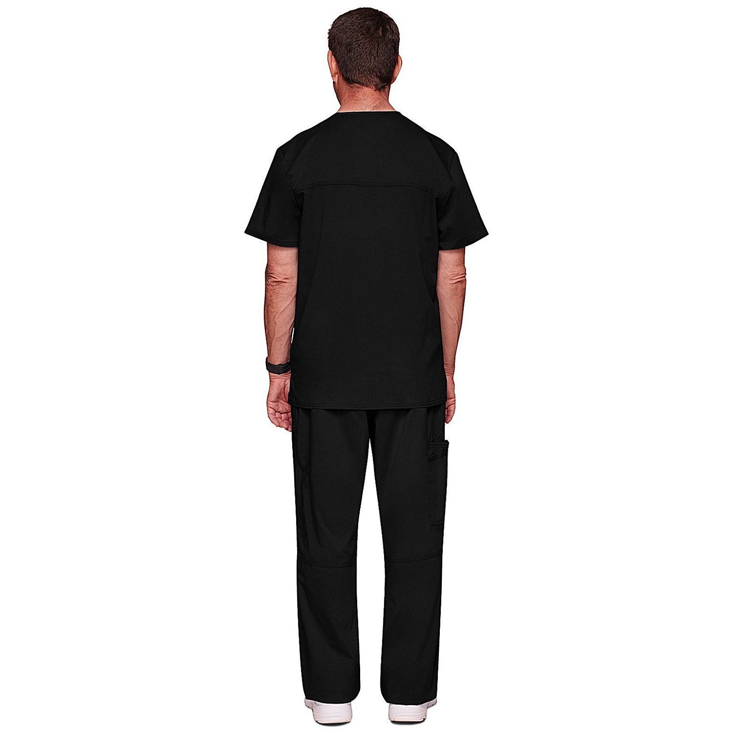 Cherokee Revolution WW670 V Neck Scrub Top, Black, Size XL
