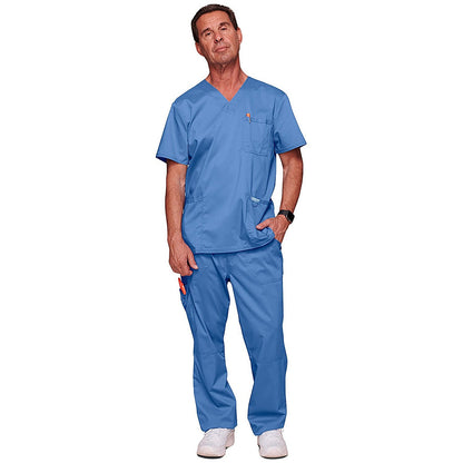 Cherokee Revolution WW670 V Neck Scrub Top, Ceil, Size XL