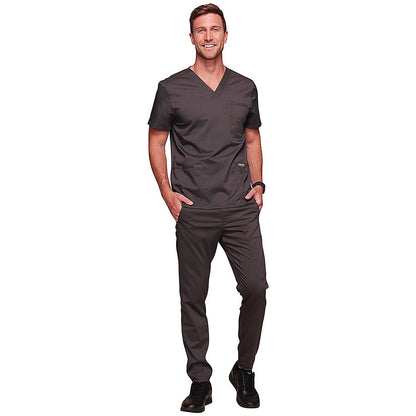 Cherokee Revolution WW670 V Neck Scrub Top, Pewter, Size 2XS