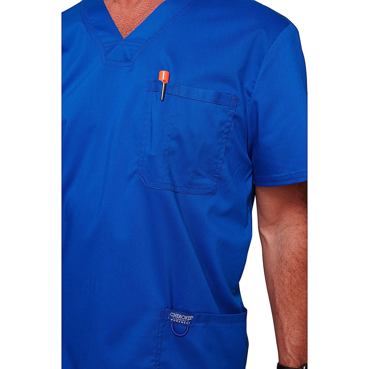 Cherokee Revolution WW670 V Neck Scrub Top, Royal Blue, Size Small