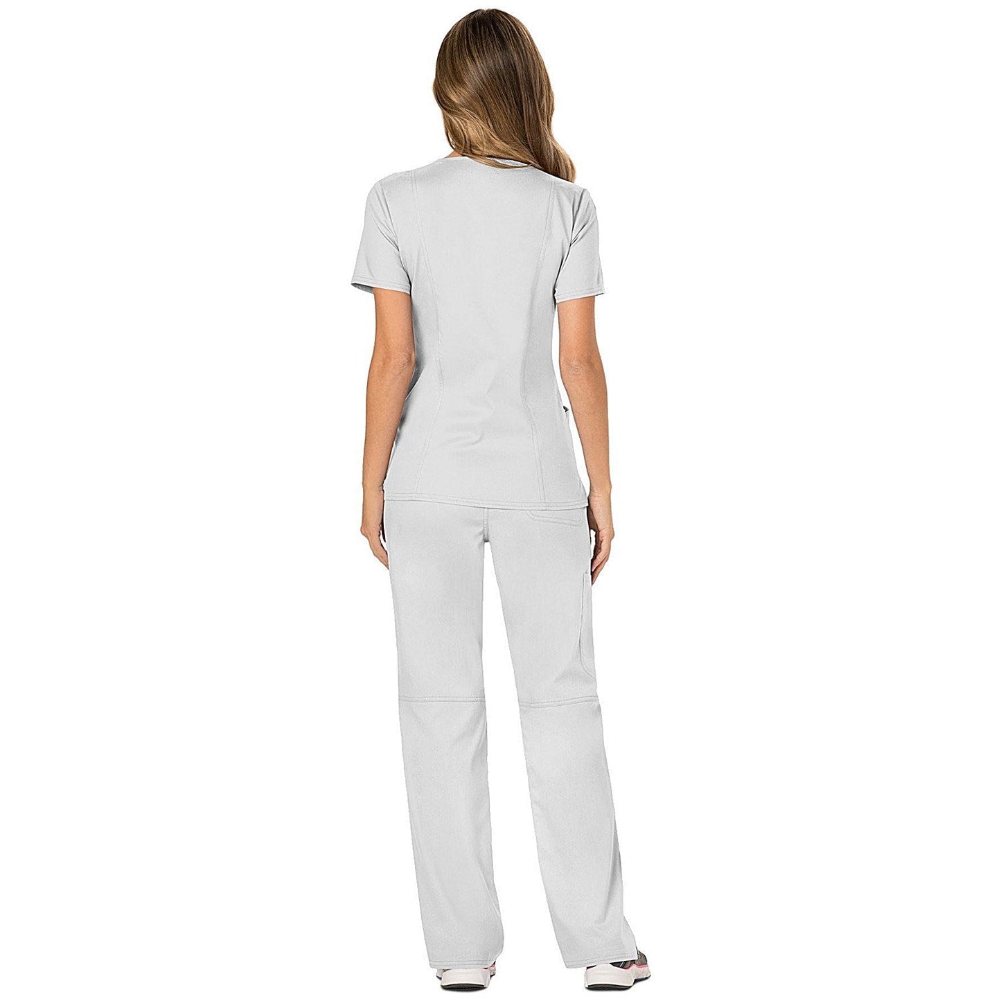 Cherokee Revolution WW610 Mock Wrap Top, White, Large