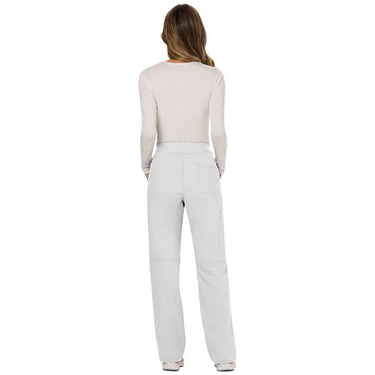 Cherokee Revolution WW110 Women's Mid-Rise Cargo Scrub Trousers, White, 2XL