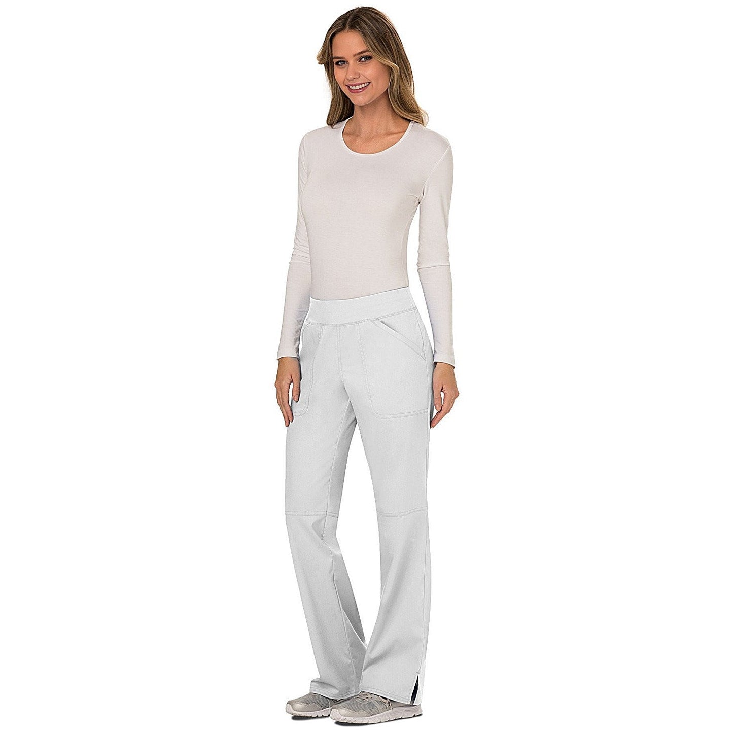 Cherokee Revolution WW110 Women's Mid-Rise Cargo Scrub Trousers, White, 2XL Easy2Order : WIS25559