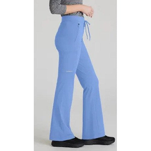 Skechers Slip-ins Glide Knit Flare Scrub Trousers, Bahama Blue, Medium, Tall Leg Easy2Order : WIS27815