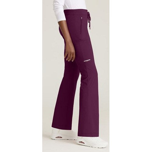 Skechers Slip-ins Rebound Knit Scrub Trousers, Wine Red, XL, Short Leg