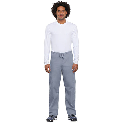 Cherokee Unisex Drawstring Scrub Trousers, Pale Grey, 3XL