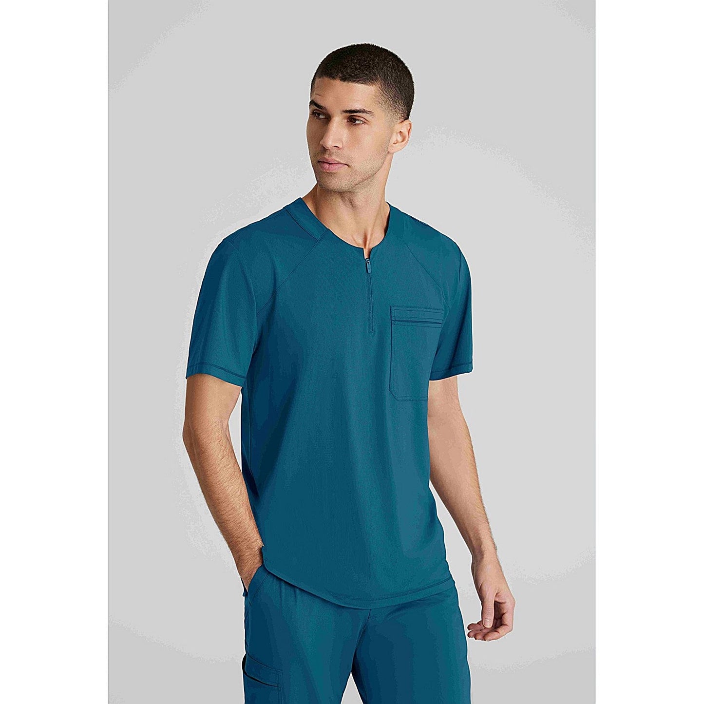Skechers Slip-ins Flex Knit Scrub Top, Bahama Blue, Large