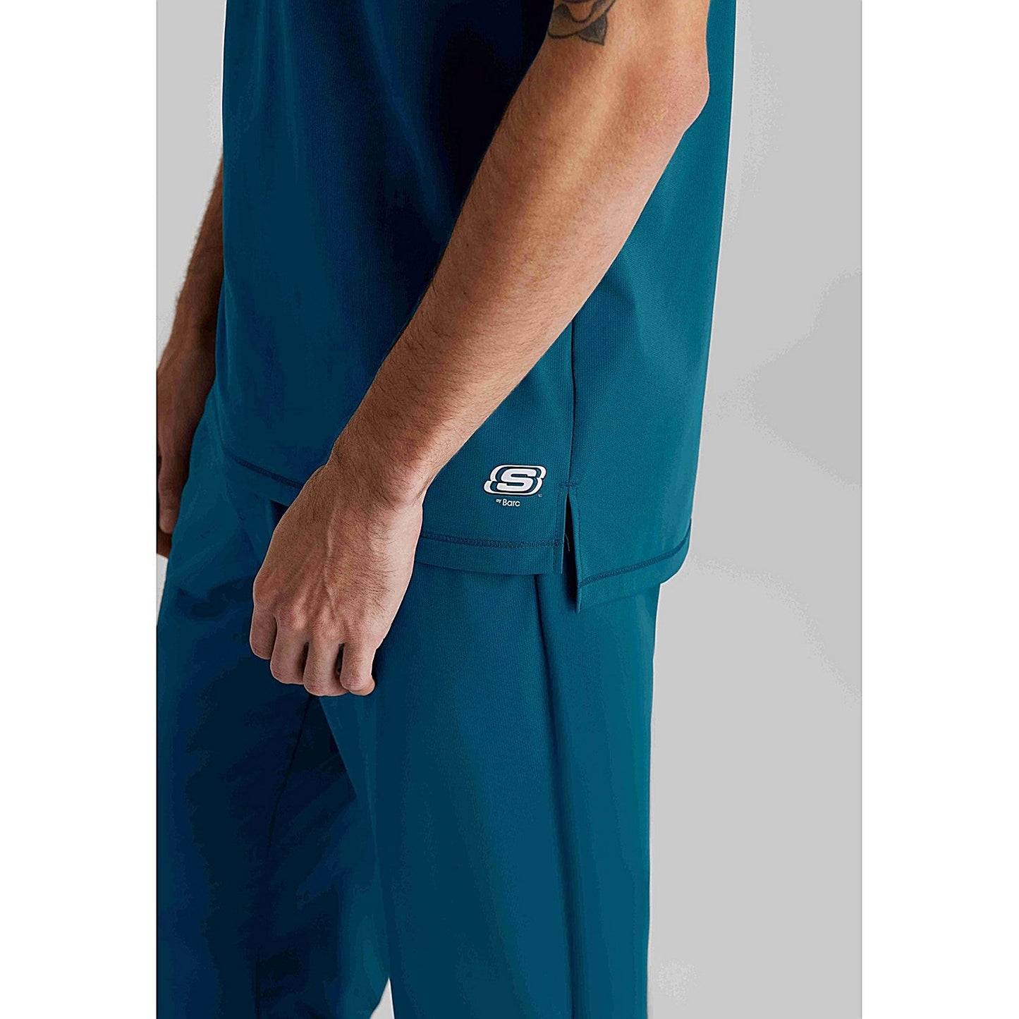 Skechers Slip-ins Flex Knit Scrub Top, Bahama Blue, Large