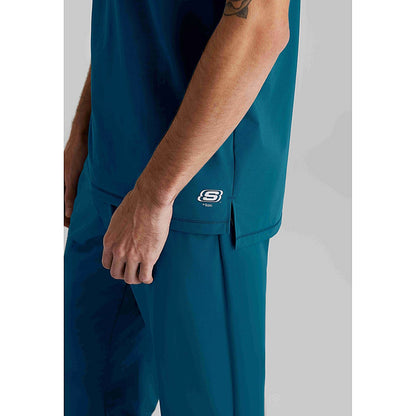 Skechers Slip-ins Flex Knit Scrub Top, Bahama Blue, Large