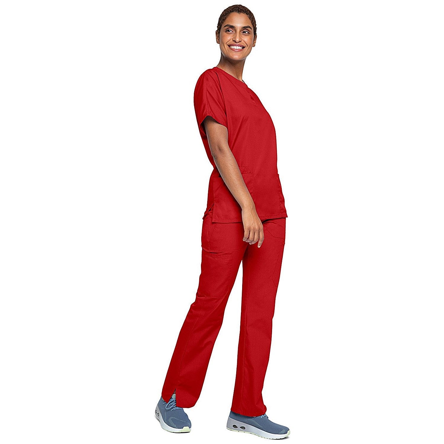 Cherokee 4700 Unisex Scrub Top, Red, Large Easy2Order : WIS28871