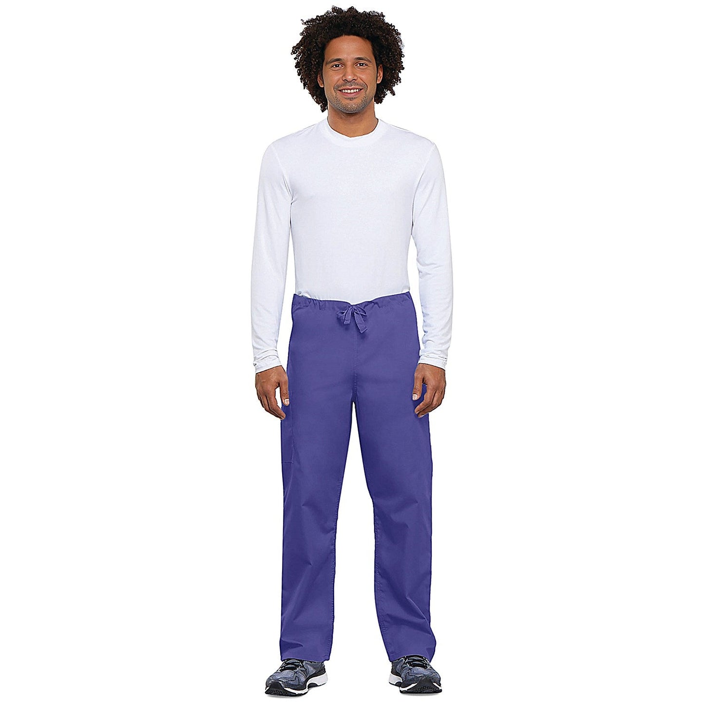 Cherokee Unisex Drawstring Scrub Trousers, Grape, Large
