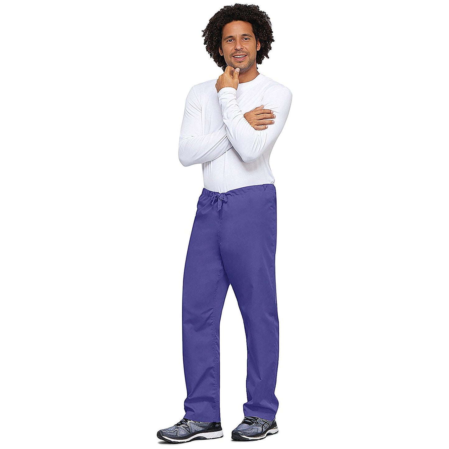Cherokee Unisex Drawstring Scrub Trousers, Grape, Small