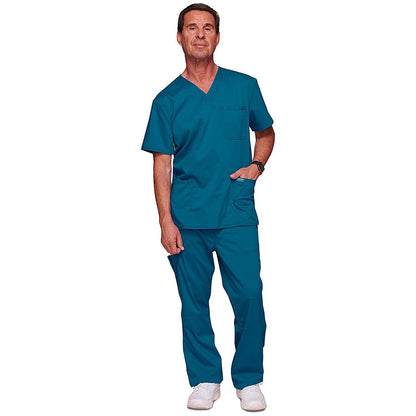 Cherokee Revolution WW670 V Neck Scrub Top, Caribbean Blue, Size Large