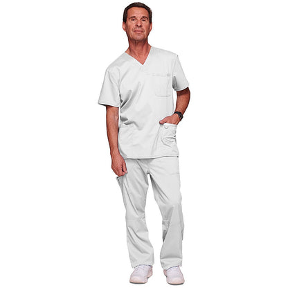 Cherokee Revolution WW670 V Neck Scrub Top, White, Size Large