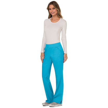 Cherokee Revolution WW110 Women's Mid-Rise Cargo Scrub Trousers, Turquoise, XL