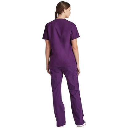 Dickies Signature V-neck Scrub Top, Eggplant Purple, 2XL