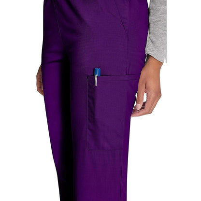 Dickies Signature Tapered Leg Scrub Pants, Eggplant Purple, Medium