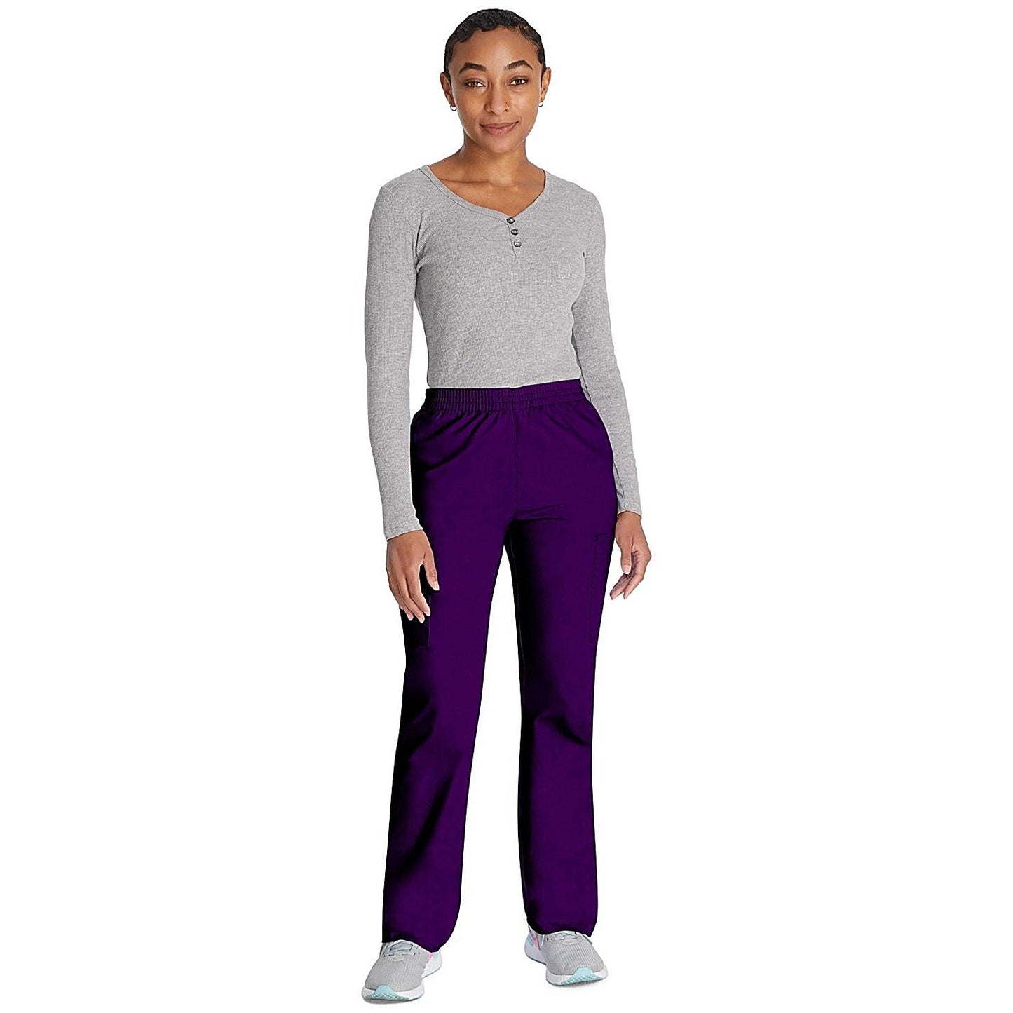 Dickies Signature Tapered Leg Scrub Pants, Eggplant Purple, XS