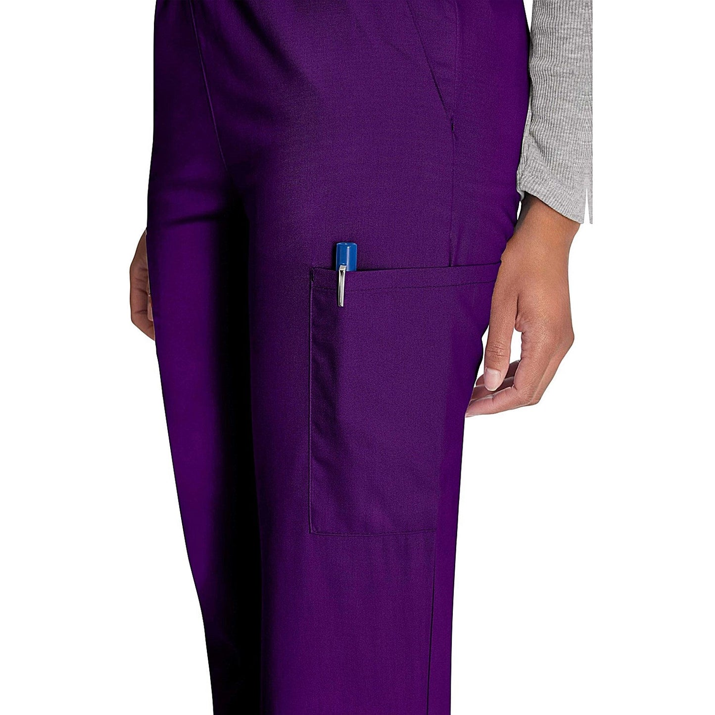 Dickies Signature Tapered Leg Scrub Pants, Eggplant Purple, XS